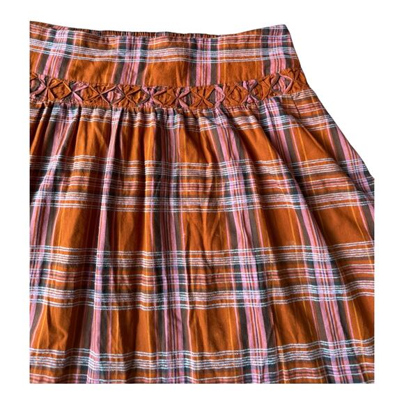 Anthropologie Plaid A-Line Midi Skirt high low high waisted size XL - Picture 15 of 16
